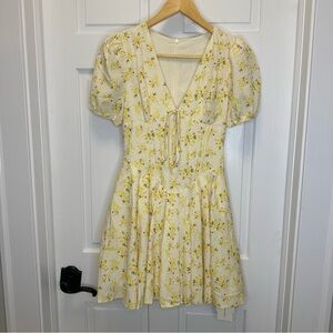 Commense Yellow Floral Mini Dress (C)